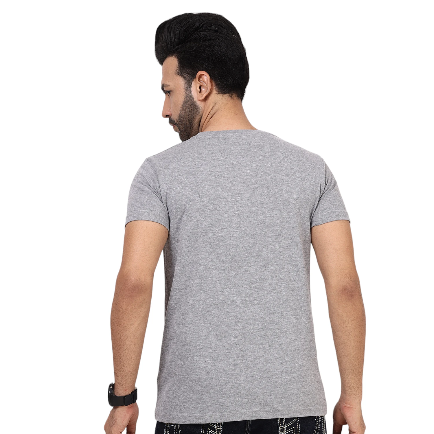 Regular SOLID MELANGE GREY - Image 4